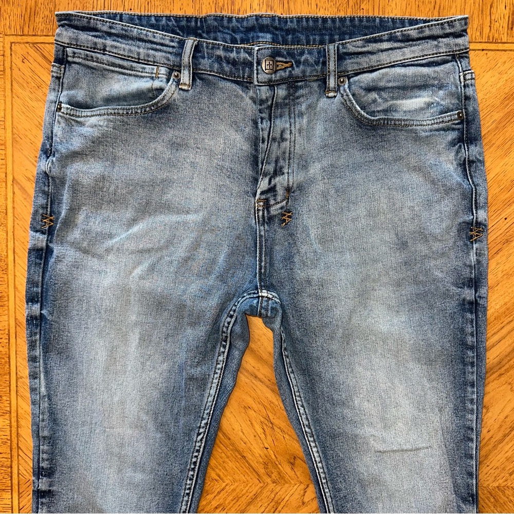 Ksubi Van Winkle Skinny Leg Jeans Men's Size 36x31 Blue Button Fly